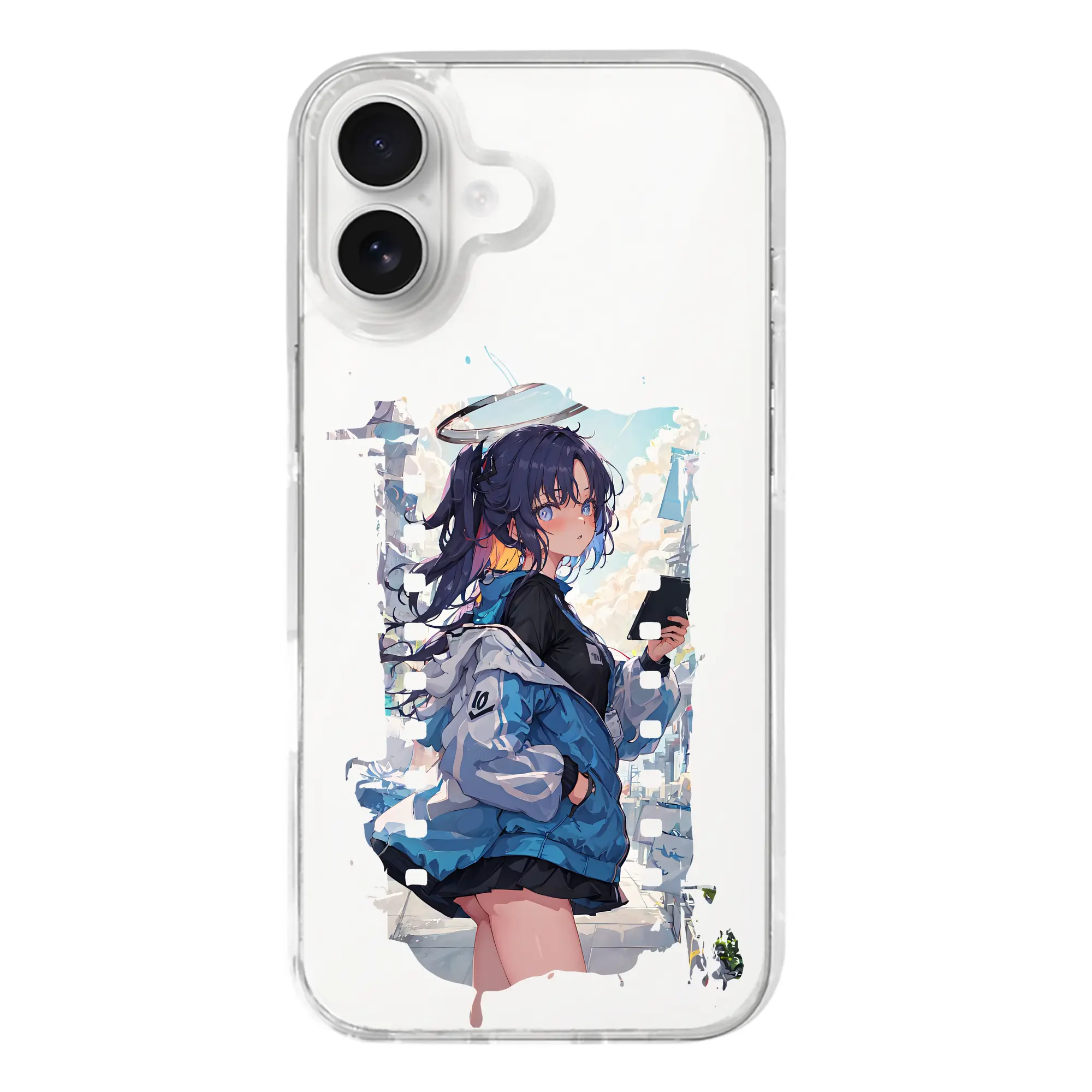 ブルーアーカイブ グッズ 早瀬 ユウカ - iPhone 17シリーズ 透明スマホケース – 薄型・耐衝撃・精密フィット保護カバー